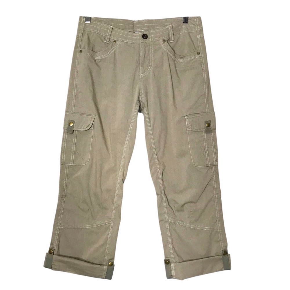 Women's 8 Kuhl Khaki Light Green Cargo Pants Hiking Outdoor Casual
